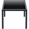 Τραπέζι με τζάμι Tahiti dark grey 180x94x75