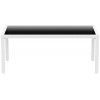Τραπέζι με τζάμι Tahiti white 180x94x75