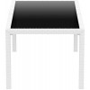 Τραπέζι με τζάμι Tahiti white 180x94x75