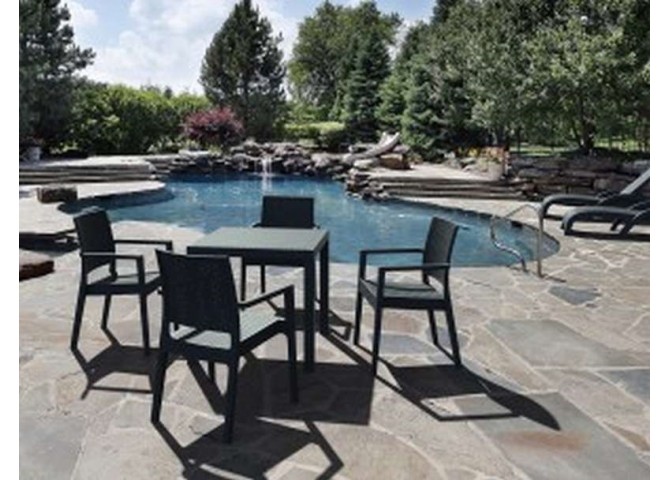 Τραπέζι Orlando 80x80x75 dark grey
