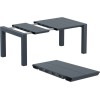ΤΡΑΠΕΖΙ ΕΠΕΚΤ. VEGAS RATTAN 100X100/140 DARK GREY