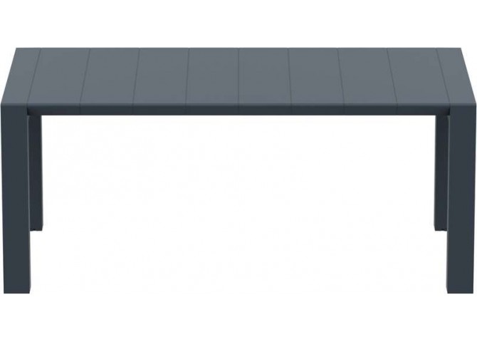 ΤΡΑΠΕΖΙ ΕΠΕΚΤ. VEGAS RATTAN 100X180/220  DARK GREY
