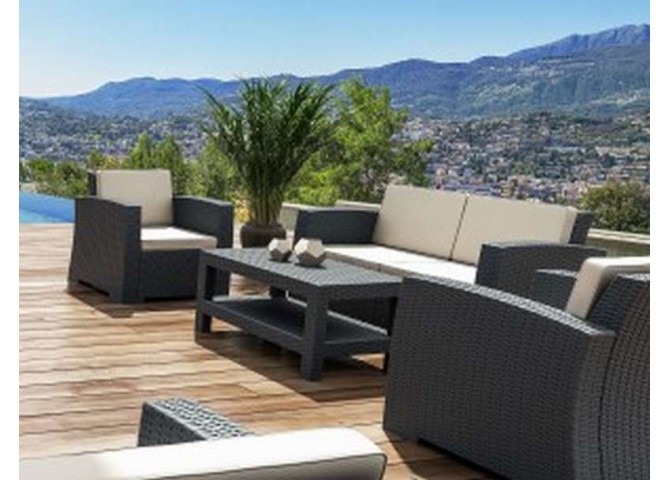 Διθέσιος καναπές Monaco γκρι 140x79x79εκ