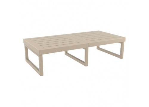 ΜΥΚΟΝΟΣ ΤΡΑΠΕΖΙ DOVE GREY 130X65X33εκ. ΠΟΛ/ΝΙΟΥ