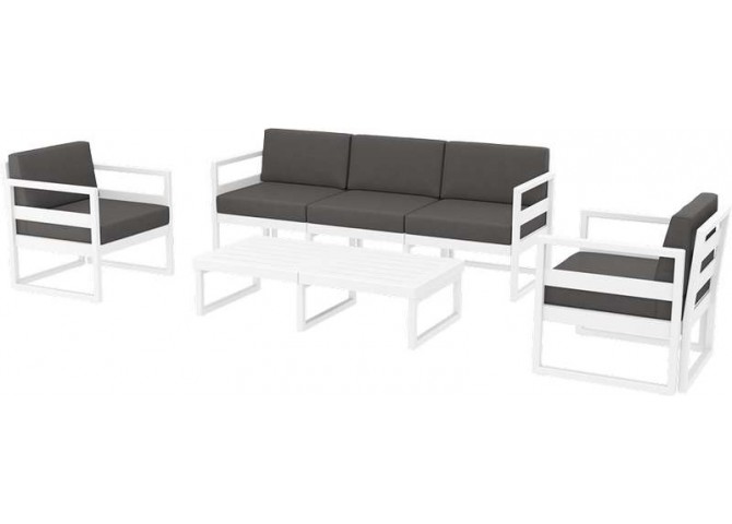 ΜΥΚΟΝΟΣ SET 3ΘΕΣ.WHITE ΜΕ ΜΑΞ.(3ΘΕΣ.+2ΠΟΛ.+ΤΡΑΠ 130εκ.)