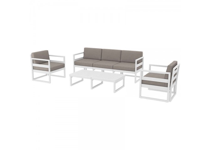 ΜΥΚΟΝΟΣ SET 3ΘΕΣ.WHITE ΜΕ ΜΑΞ.(3ΘΕΣ.+2ΠΟΛ.+ΤΡΑΠ 130εκ.)