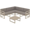 ΜΥΚΟΝΟΣ ΓΩΝΙΑ SET DOVE GREY ΜΕ ΜΑΞΙΛΑΡΙΑ ΠΟΛ/ΝΙΟΥ (+ΤΡΑΠ.65εκ.)