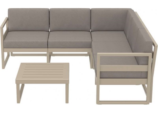 ΜΥΚΟΝΟΣ ΓΩΝΙΑ SET DOVE GREY ΜΕ ΜΑΞΙΛΑΡΙΑ ΠΟΛ/ΝΙΟΥ (+ΤΡΑΠ.65εκ.)