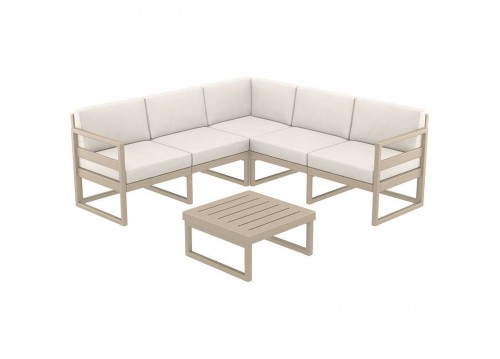 ΜΥΚΟΝΟΣ ΓΩΝΙΑ SET DOVE GREY ΜΕ ΜΑΞΙΛΑΡΙΑ ΠΟΛ/ΝΙΟΥ (+ΤΡΑΠ.65εκ.)