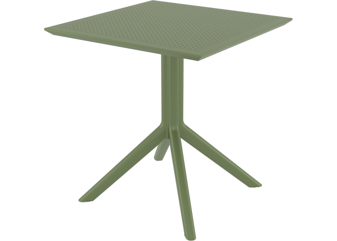 ΣΚΑΙ ΤΡΑΠΕΖΙ 70X70X74εκ. OLIVE GREEN ΠΟΛ/ΝΙΟΥ