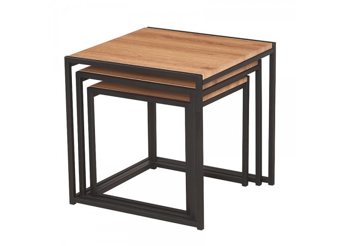 ALBA ΣΕΤ 3 ΤΜΧ ΤΡΑΠΕΖΑΚΙΑ OAK GRAIN