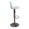 Σκαμπό Μπάρ 2τμχ Bar 92 White Pu/Pp 48x52x110εκ.