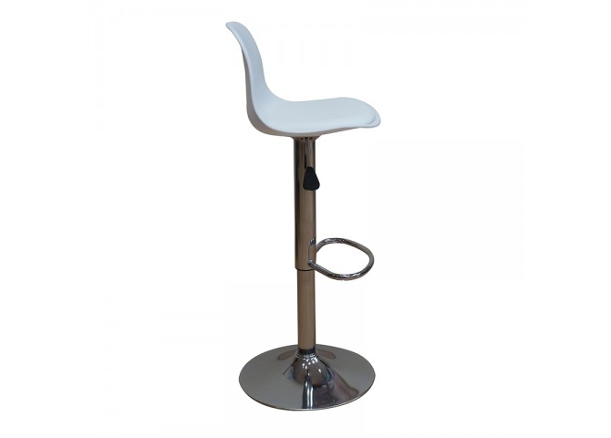 Σκαμπό Μπάρ 2τμχ Bar 92 White Pu/Pp 48x52x110εκ.