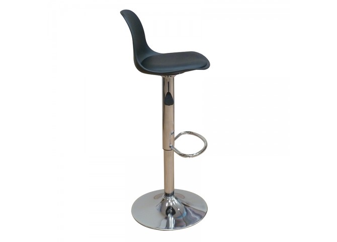 Σκαμπό Μπάρ 2τμχ Bar 92 Black Pu/Pp 48x52x110εκ.