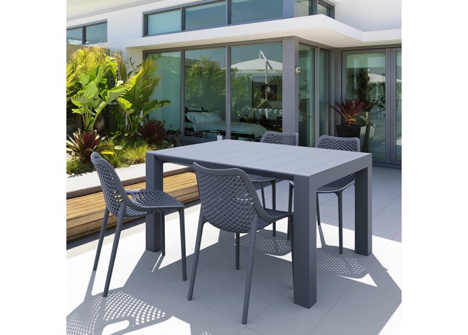 Σετ Τραπεζαρίας 5τμχ Vegas Air Dark Grey 100X100/140εκ.