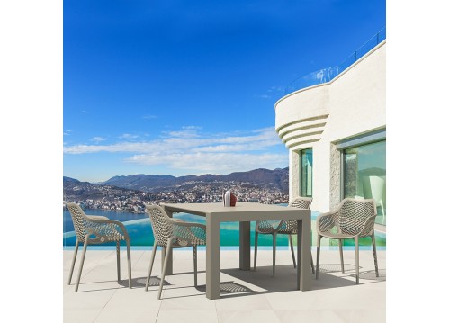 Σετ Τραπεζαρίας 5τμχ Vegas Air XL Taupe 100X100/140εκ.