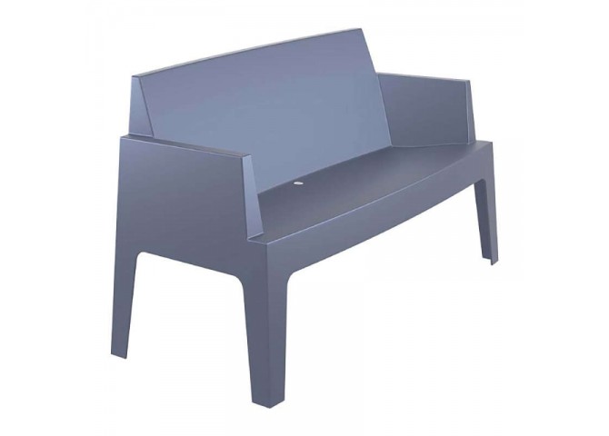 Καναπές 2Θ box sofa dark grey