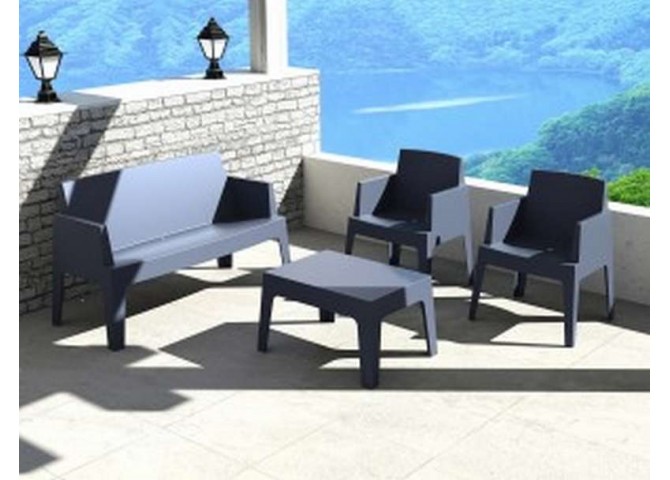 Τραπεζάκι Box dark grey 70x50x43