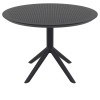SKY BLACK Φ105X74εκ. ΤΡΑΠΕΖΙ ΠΟΛ/ΝΙΟΥ