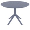 SKY DARK GREY Φ105X74εκ. ΤΡΑΠΕΖΙ ΠΟΛ/ΝΙΟΥ