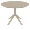 SKY TAUPE Φ105X74εκ. ΤΡΑΠΕΖΙ ΠΟΛ/ΝΙΟΥ