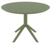 SKY OLIVE GREEN Φ105X74εκ. ΤΡΑΠΕΖΙ ΠΟΛ/ΝΙΟΥ