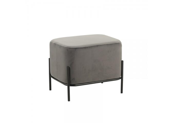 BELLA/L ΣΚΑΜΠΟ GREY VELVET ΥΦΑΣΜΑ 48X37Χ39εκ.