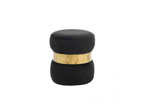 LINDA/R ΣΚΑΜΠΟ BLACK VELVET ΥΦΑΣΜΑ Φ.37Χ43εκ.