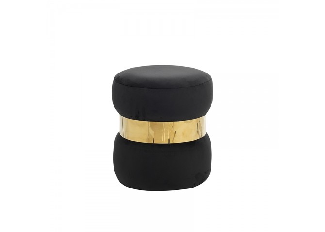 LINDA/R ΣΚΑΜΠΟ BLACK VELVET ΥΦΑΣΜΑ Φ.37Χ43εκ.