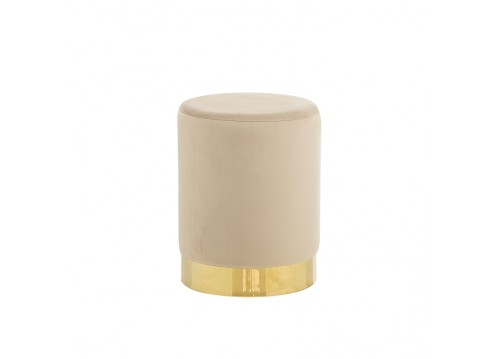 LINDA/S ΣΚΑΜΠΟ BEIGE VELVET ΥΦΑΣΜΑ Φ.34Χ42εκ.