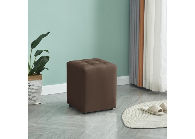 CUBE BROWN PU ΣΚΑΜΠΟ 35X35X42εκ.