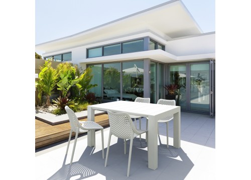 Σετ Τραπεζαρίας 5τμχ Vegas Air White 100X100/140Χ75εκ.