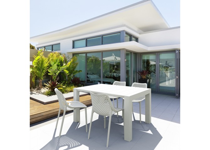 Σετ Τραπεζαρίας 5τμχ Vegas Air White 100X100/140Χ75εκ.