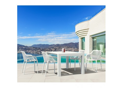 Σετ Τραπεζαρίας 5τμχ Vegas Air XL White 100X100/140Χ75εκ.