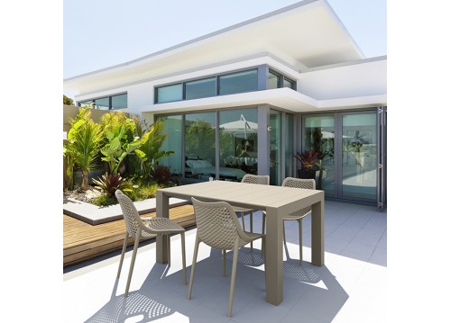 Σετ Τραπεζαρίας 5τμχ Vegas Air Taupe 100X100/140Χ75εκ.