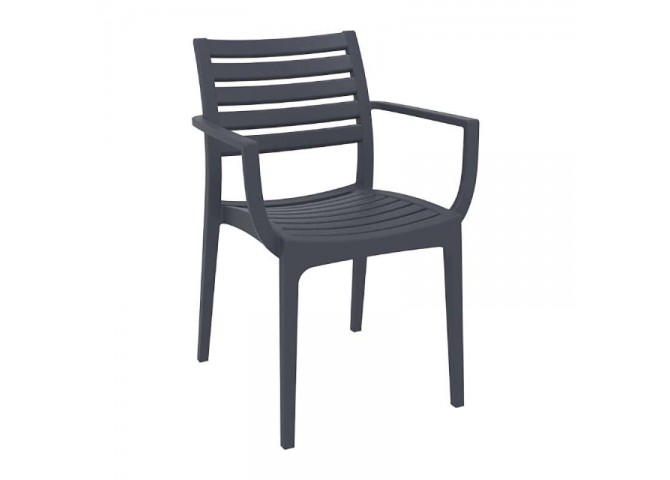 Σετ Τραπεζαρίας 9τμχ Vegas Artemis Dark Grey 100X180/220Χ75εκ.