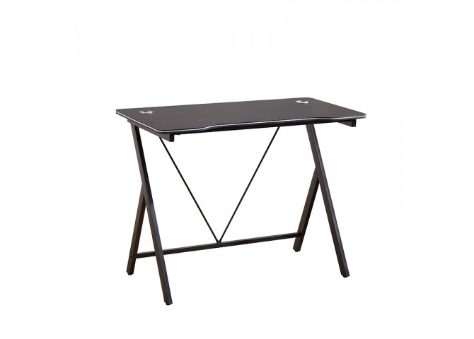 ΓΡΑΦΕΙΟ 100X50X75εκ.ΜΑΥΡΟ MDF/ΜΑΥΡΟ ΜΕΤΑΛΛΙΚΟ