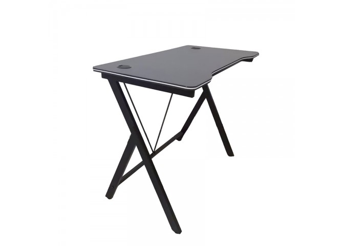 ΓΡΑΦΕΙΟ 100X50X75εκ.ΜΑΥΡΟ MDF/ΜΑΥΡΟ ΜΕΤΑΛΛΙΚΟ