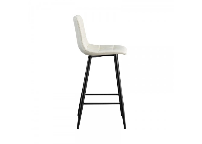 Σκαμπό Μπάρ 4τμχ Nora Off White Ύφασμα 41x46x73/100εκ.
