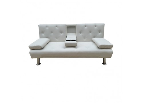 REST WHITE PU ΚΑΝΑΠΕΣ-ΚΡΕΒΑΤΙ 168X88εκ.