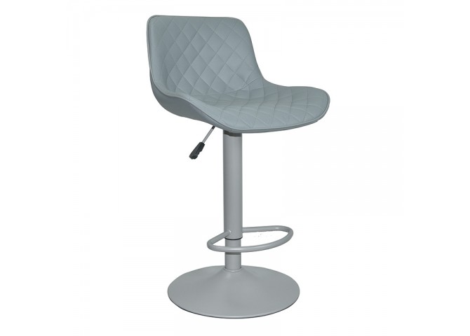 Σκαμπό Μπάρ 2τμχ Bar94 Grey Pu 48x50x107.5εκ.
