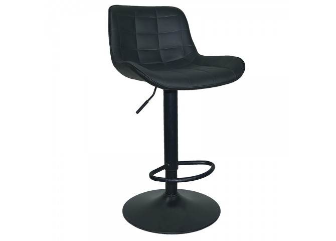 Σκαμπό Μπάρ 2τμχ Bar93 Black Pu 48x50x107.5εκ.