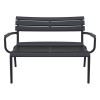 PARIS ΚΑΝΑΠΕΣ BLACK 116X70X75εκ. ΠΟΛ/ΝΙΟΥ