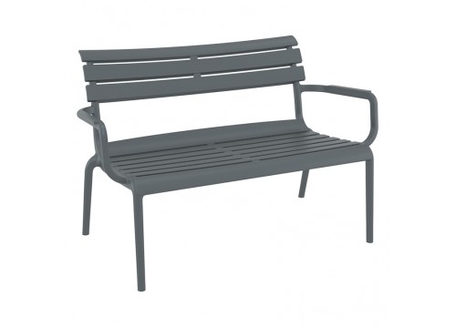 PARIS ΚΑΝΑΠΕΣ DARK GREY 116X70X75εκ. ΠΟΛ/ΝΙΟΥ