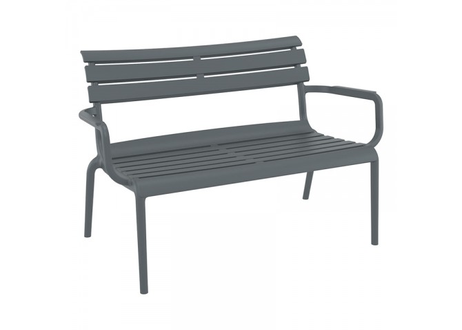 PARIS ΚΑΝΑΠΕΣ DARK GREY 116X70X75εκ. ΠΟΛ/ΝΙΟΥ