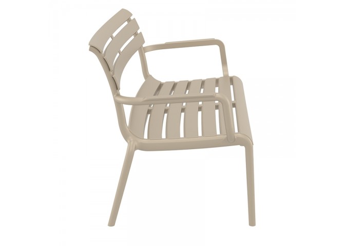 PARIS ΚΑΝΑΠΕΣ TAUPE 116X70X75εκ. ΠΟΛ/ΝΙΟΥ