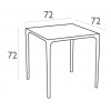 Τραπέζι Mango silver grey 72x72x72