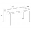 Τραπέζι Orlando 140x80x75 brown