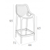 Σκαμπώ Air bar 65 orange 44x51x95cm