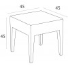 Τραπεζάκι βοηθητικό Miami lounge dove grey 45x45x45